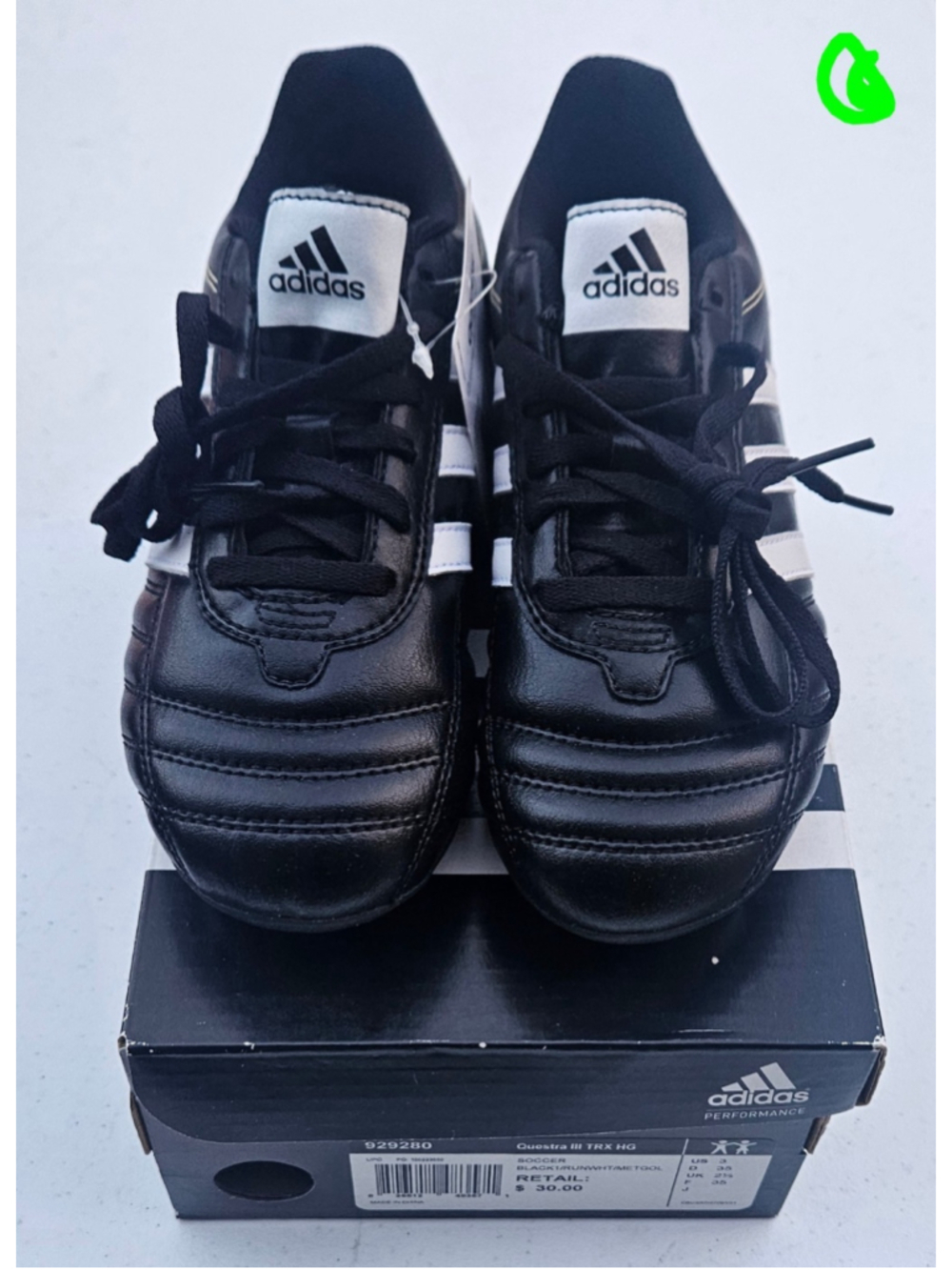 Adidas Questra III TRX HG Youth Boys Soccer Cleats Size 3 929280 BRAND NEW BOX